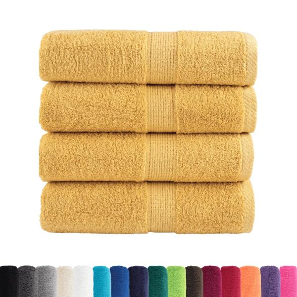 Premium-Gästetücher SOLUND 4 Stk. Gold 30x50 cm 600 g/m²