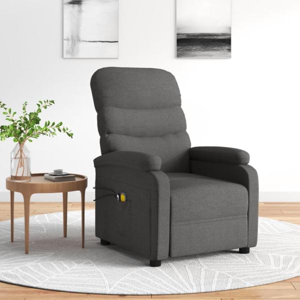 ARDEBO.de - Massagesessel Elektrisch Dunkelgrau Stoff