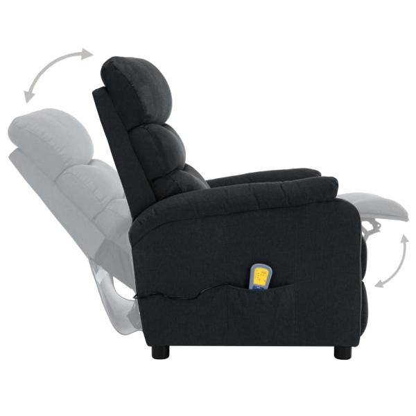 Massagesessel Elektrisch Dunkelgrau Stoff