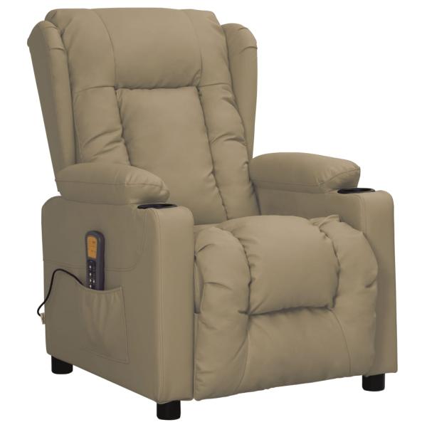 ARDEBO.de - Massagesessel Cappuccino-Braun Kunstleder