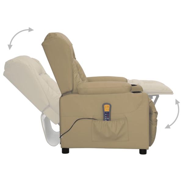 Massagesessel Cappuccino-Braun Kunstleder