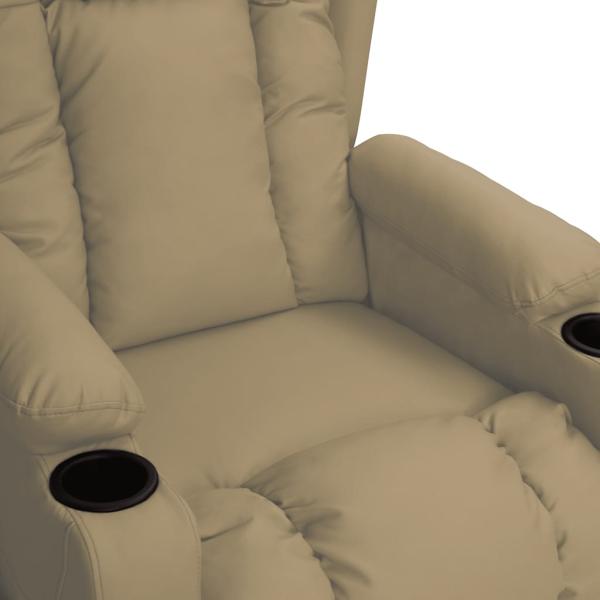 Massagesessel Cappuccino-Braun Kunstleder