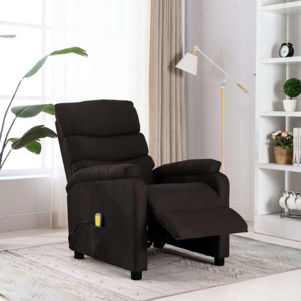 ARDEBO.de - Massagesessel Dunkelbraun Stoff