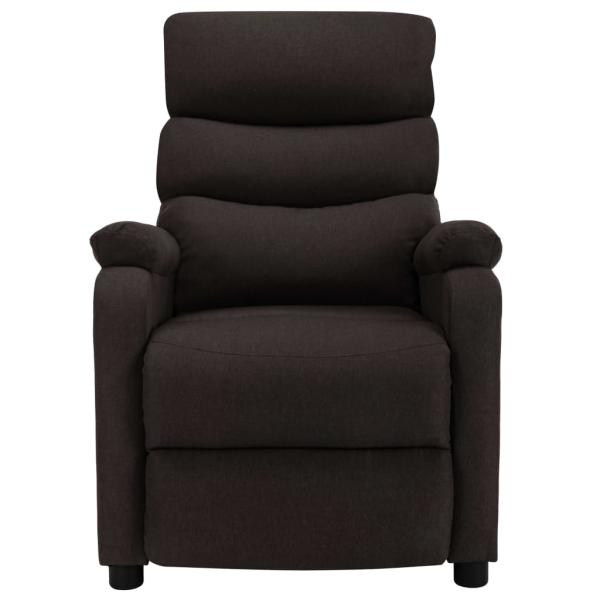 Massagesessel Dunkelbraun Stoff
