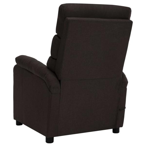 Massagesessel Dunkelbraun Stoff
