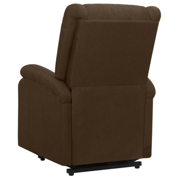 Aufstehsessel Dunkelbraun Stoff