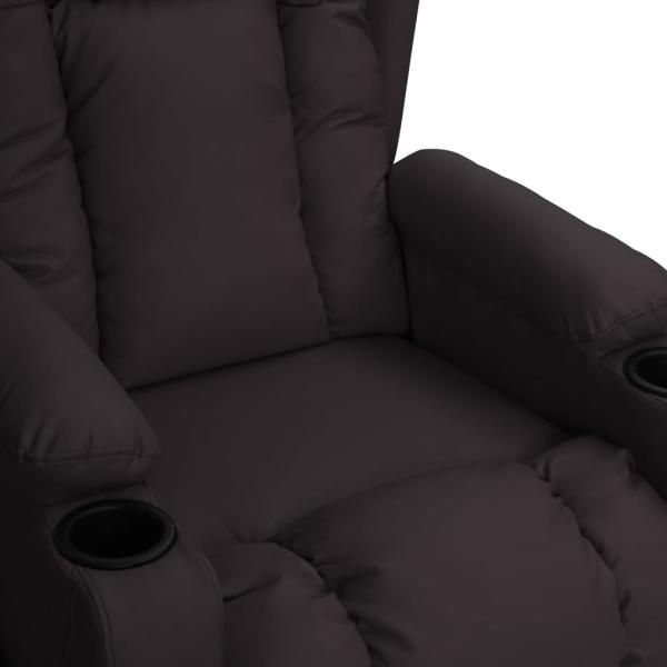 Massagesessel mit Aufstehhilfe Schwarz Kunstleder