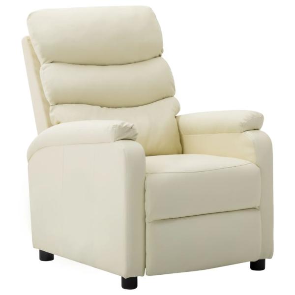 Relaxsessel Creme Kunstleder