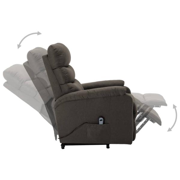 Aufstehsessel Taupe Stoff