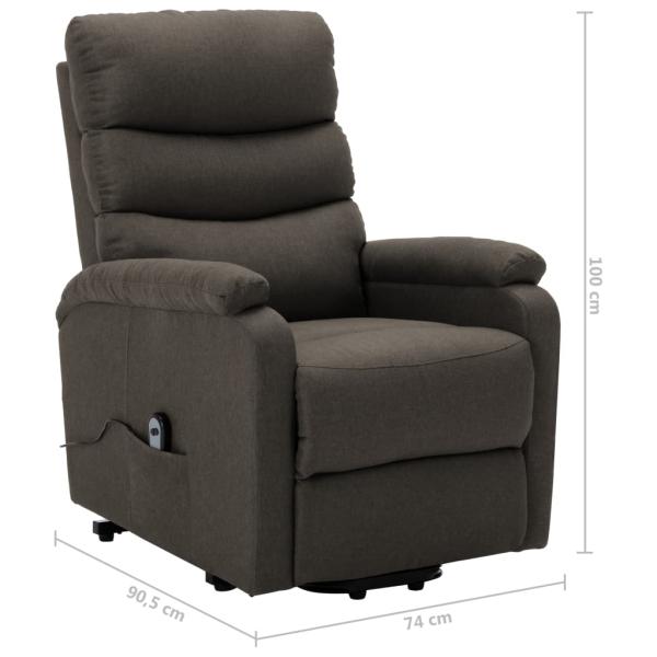 Aufstehsessel Taupe Stoff