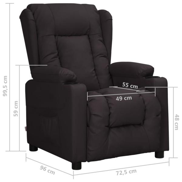 Relaxsessel Schwarz Kunstleder