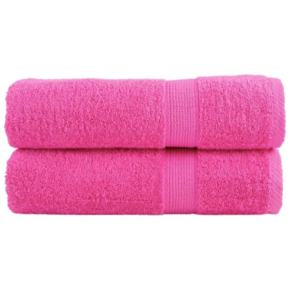 ARDEBO.de - Premium-Duschtücher SOLUND 2 Stk. Rosa 70x140 cm 600 g/m²