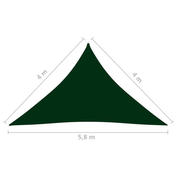 Sonnensegel Oxford-Gewebe Dreieckig 4x4x5,8 m Dunkelgrün