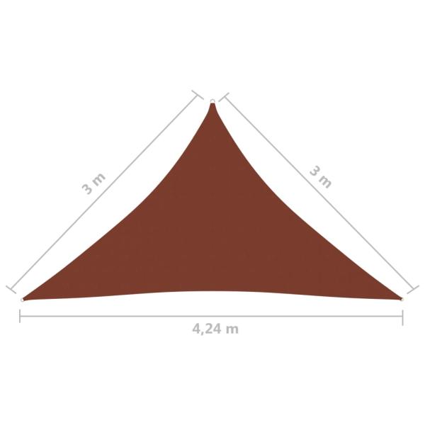 Sonnensegel Oxford-Gewebe Dreieckig 3x3x4,24 m Terrakotta-Rot