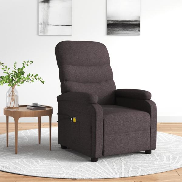 ARDEBO.de - Massagesessel Elektrisch Dunkelbraun Stoff