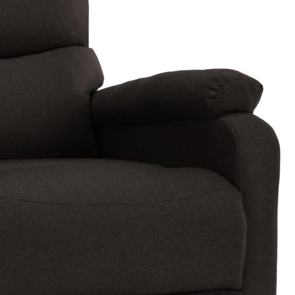 Massagesessel Elektrisch Dunkelbraun Stoff