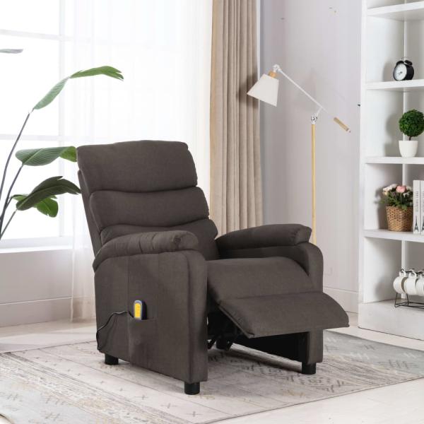 ARDEBO.de - Massagesessel Taupe Stoff