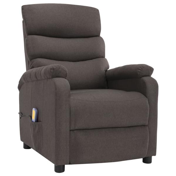 Massagesessel Taupe Stoff