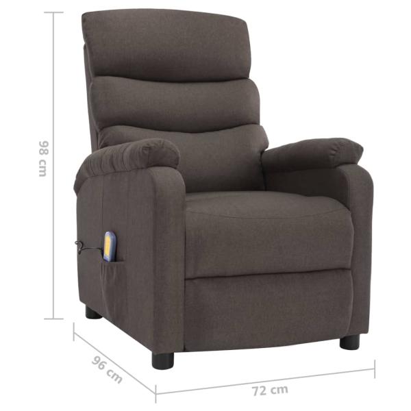 Massagesessel Taupe Stoff