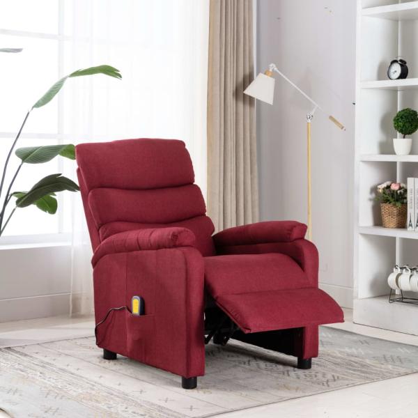 ARDEBO.de - Massagesessel Weinrot Stoff
