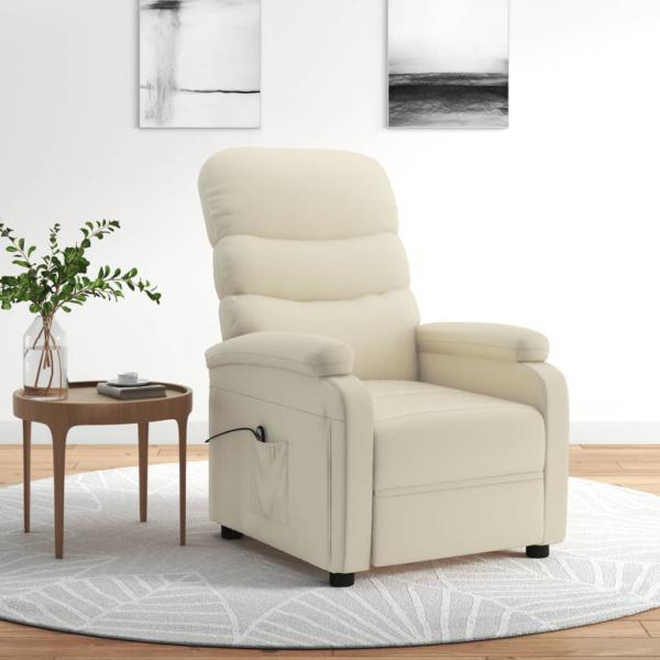 ARDEBO.de - Relaxsessel Elektrisch Creme Kunstleder