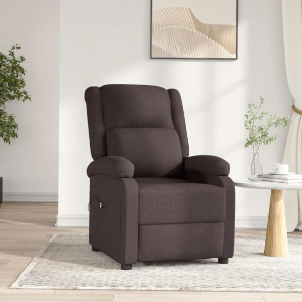 ARDEBO.de - Relaxsessel Elektrisch Dunkelbraun Stoff