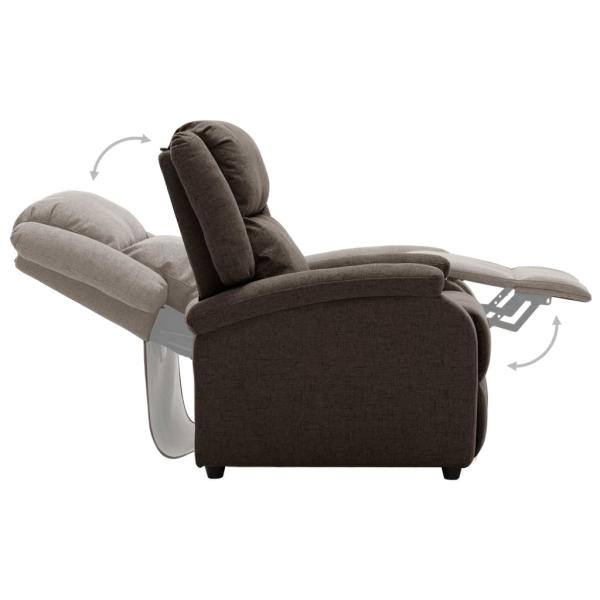 Relaxsessel Elektrisch Dunkelbraun Stoff