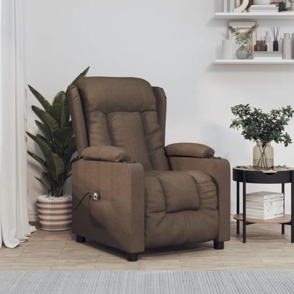 ARDEBO.de - Relaxsessel Elektrisch Braun Stoff