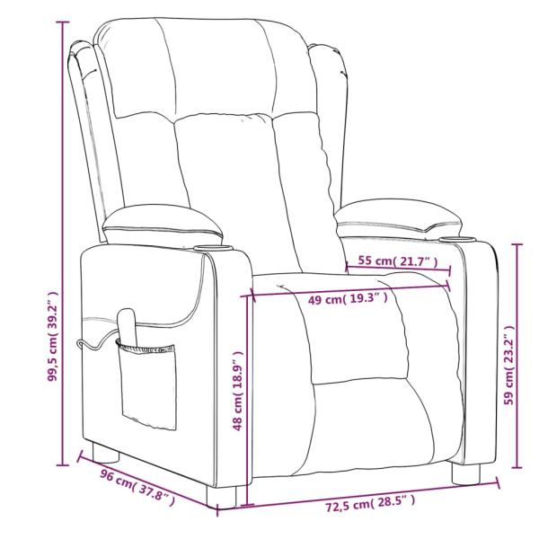 Relaxsessel Elektrisch Braun Stoff