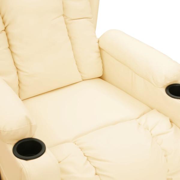 Massagesessel Elektrisch Creme Kunstleder