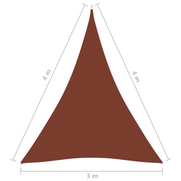 Sonnensegel Oxford-Gewebe Dreieckig 3x4x4 m Terrakotta-Rot