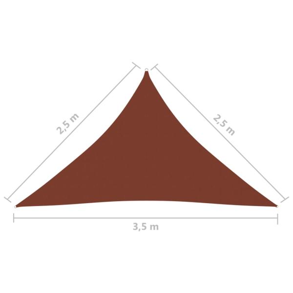 Sonnensegel Oxford-Gewebe Dreieckig 2,5x2,5x3,5m Terrakotta-Rot