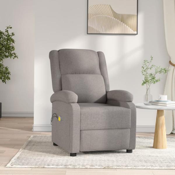 ARDEBO.de - Massagesessel Elektrisch Taupe Stoff