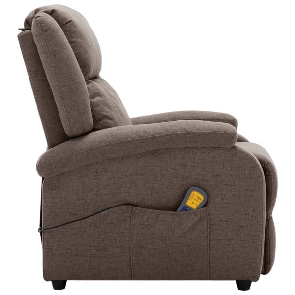 Massagesessel Elektrisch Taupe Stoff