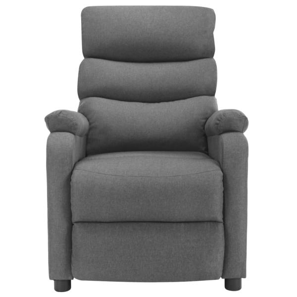 Massagesessel Elektrisch Hellgrau Stoff
