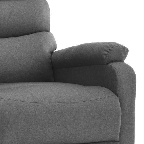 Massagesessel Elektrisch Hellgrau Stoff