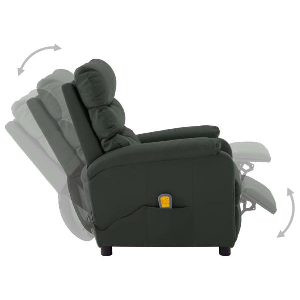 Massagesessel Elektrisch Grau Kunstleder