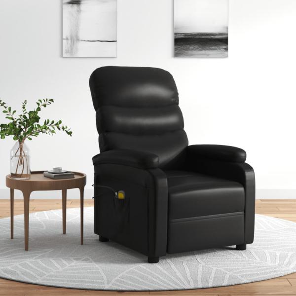 ARDEBO.de - Massagesessel Elektrisch Schwarz Kunstleder