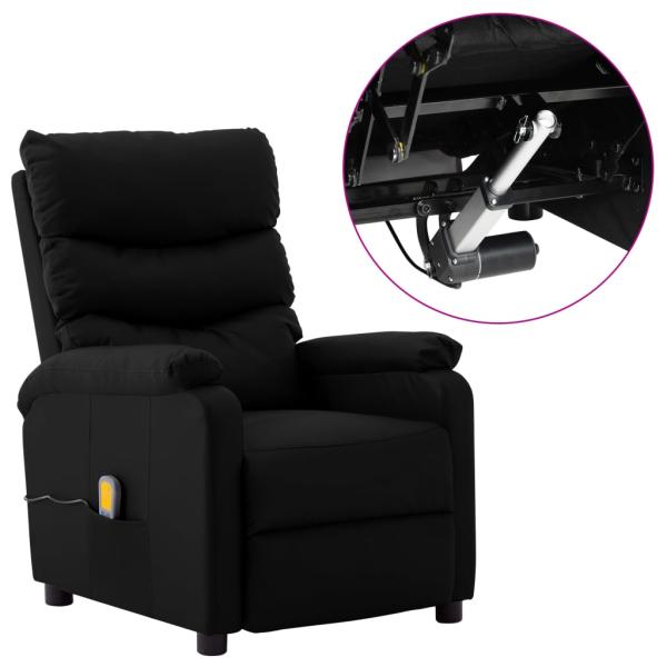 Massagesessel Elektrisch Schwarz Kunstleder