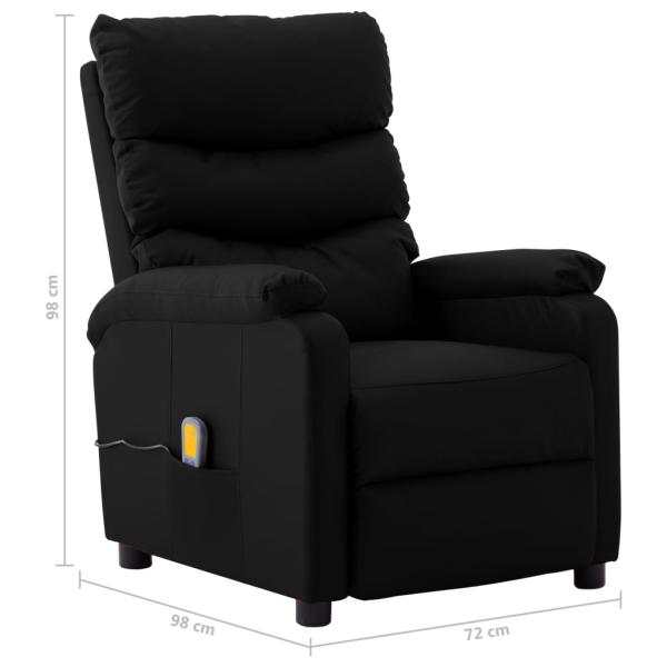 Massagesessel Elektrisch Schwarz Kunstleder