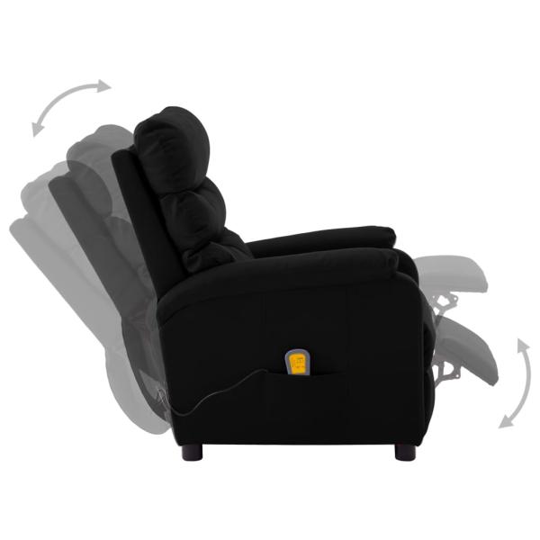 Massagesessel Elektrisch Schwarz Kunstleder