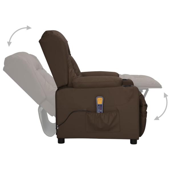 Massagesessel Braun Kunstleder