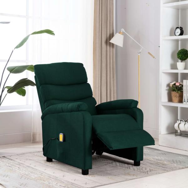 ARDEBO.de - Massagesessel Dunkelgrün Stoff