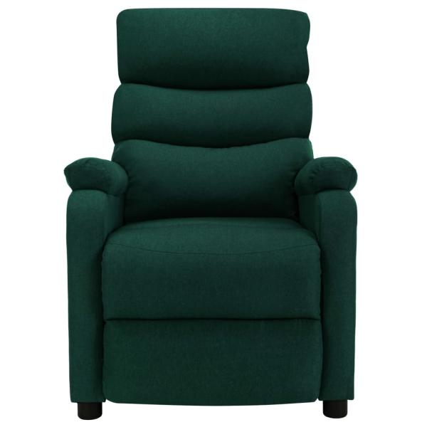 Massagesessel Dunkelgrün Stoff