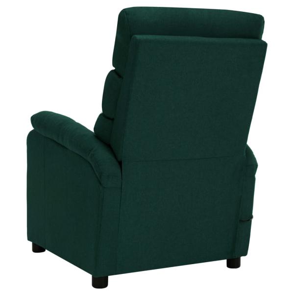 Massagesessel Dunkelgrün Stoff