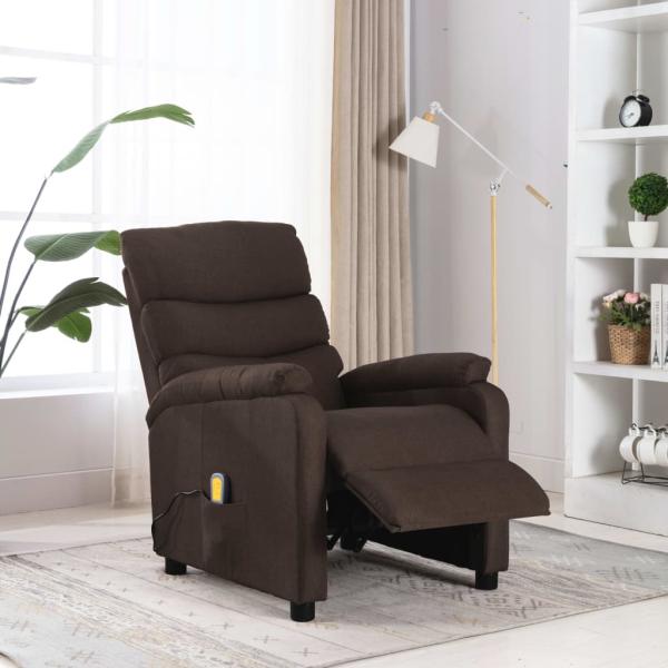 ARDEBO.de - Massagesessel Braun Stoff