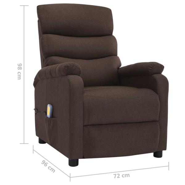 Massagesessel Braun Stoff