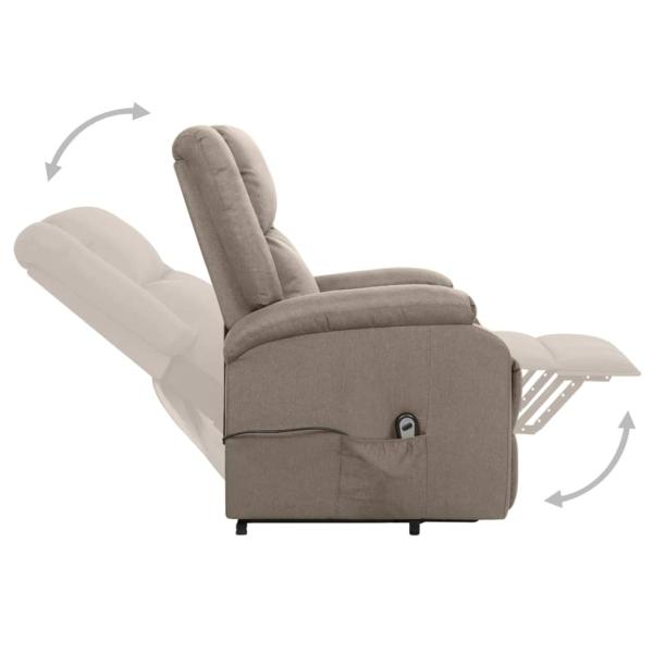 Aufstehsessel Taupe Stoff