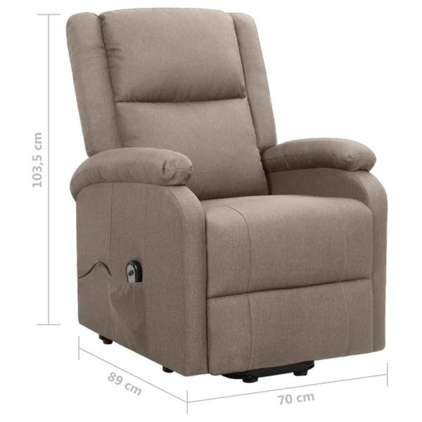 Aufstehsessel Taupe Stoff