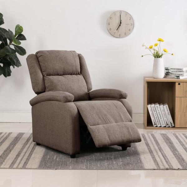ARDEBO.de - Relaxsessel Taupe Stoff